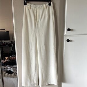 Vintage Italian White Wide-Leg Trousers